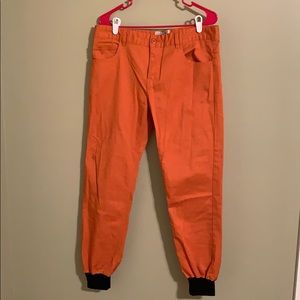 Orange joggers L